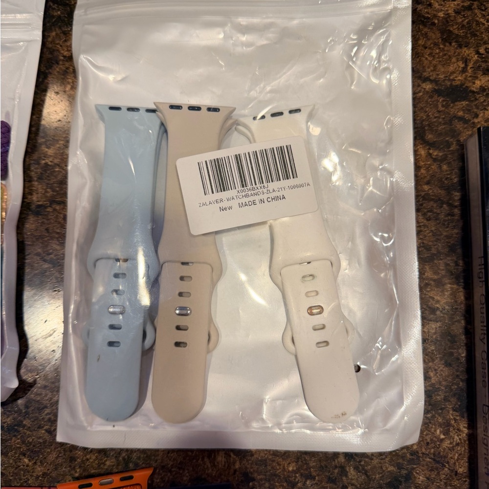 Set of Three Silicone Watch Bands